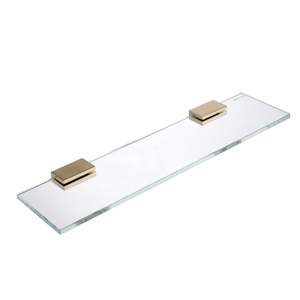 CODE VERSA 400 RECTANGLE GLASS BATHROOM SHELF - 7 COLOURS