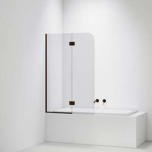 Brushed Brass: Code Pillar Bath Screen Range | 550 + 450W
