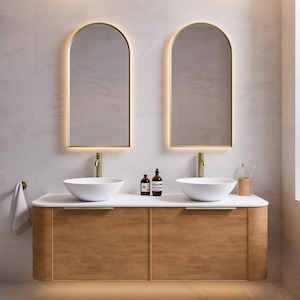 CODE NATURE 1500 AXEL VELOUR VANITY RANGE - FLAT SLAB TOP
