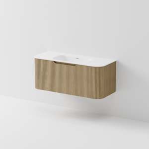 New: Code Sora 1200 Wall Hung Vanity | Inset Basin