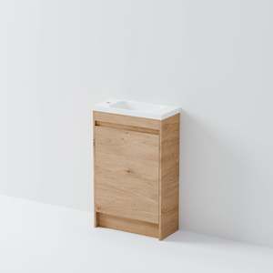 Matte White: Code Luxe 550 WC Floorstanding Vanity