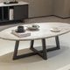 Lunaro Round Coffee Table, Red oak/Black, 80x80x75cm