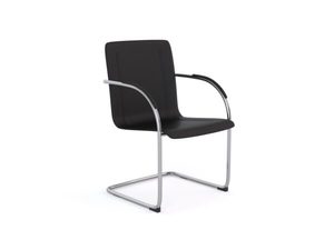 Chairs: Matrix Visitor Chair, Black Leatherette Finish, Assembled