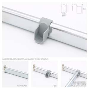 Wardrobe Fittings: Oval Angle Corner Bracket