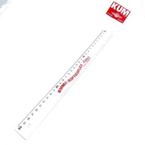 Stationery: Left-Handed Clear Softie Flex Ruler 30cm