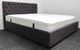 Double charcoal upholstered bed &amp. Pillow top mattress