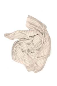 Elka Kids: Silk Merino Chevron Baby Blanket in White & Oatmeal