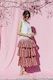 Long Ruffle Skirt in Pomegranate.