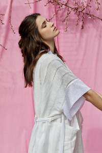 Linen Kimono in Off White