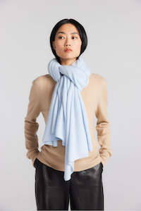 Cashmere Travel Wrap - Sky/Lurex
