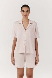 Supmia Cotton Cashmere: Pyjama Shirt and Short Set - Powder Pink