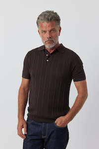 Silk Cashmere: Cashmere Silk Mens Rib Polo