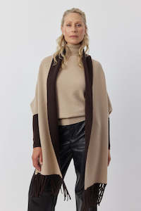 Cashmere Double Sided Jacket - Steel/Pebble