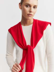 Core Womens: Cashmere Sweater Scarf - Red