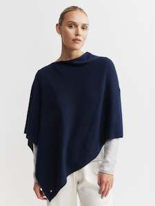 Pilot: Cashmere Poncho - Navy