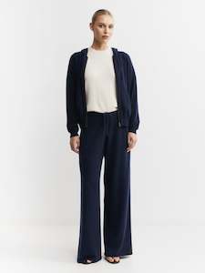Pilot: Cashmere Bias Trouser - Navy