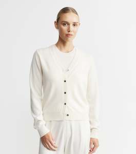 Essential Cashmere V Cardigan - Cream