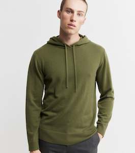 All Cashmere: Unisex Cashmere Hoodie - Moss Green
