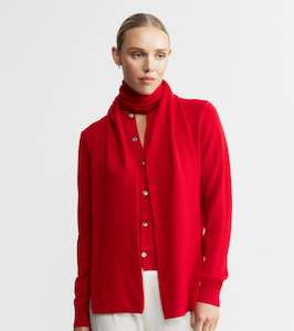 New Accessories Arrivals: Cashmere Jacquard Scarf - Red