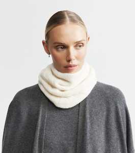 Cashmere Cable Snood  - Cream