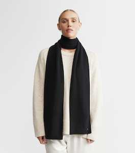 Cashmere Jacquard Scarf - Black