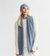 Cashmere Fisherman Rib Scarf - Steel Blue