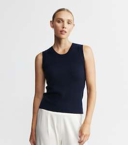 Cashmere Sets: Cashmere Tank - Navy