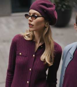 Burgundy: Cashmere Beret - Burgundy