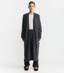 All Cashmere: Cloud Cashmere Long Cardigan - Steel