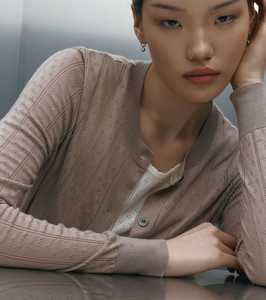 Matching Sets: Fine Cashmere Pointelle Cardigan - Taupe