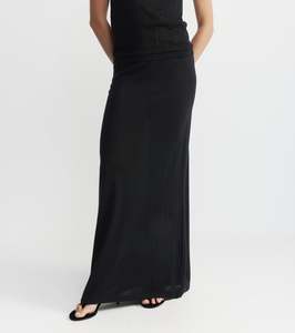 Matching Sets: Fine Cashmere Skirt - Black
