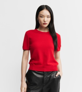 Cashmere Slim Fit Tee - Red