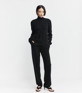 Baby Cashmere Mock Neck Sweater - Black