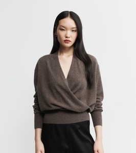 Cashmere Ballet Sweater - Brown Melange