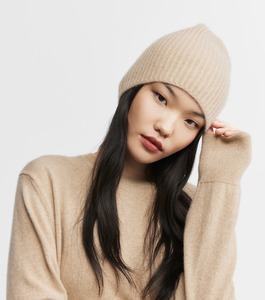 Baby Cashmere: Baby Cashmere Beanie - Camel Melange