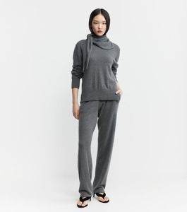 Baby Cashmere: Baby Cashmere Mock Neck Sweater - Graphite