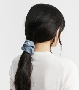 Cashmere Scrunchie - Steel Blue