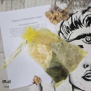 Blue Moon Collection • Elliott Pop Crystals, Tarot + Oracle and Spiritual Delights: Magician’s Manifestation Spark – Cosmic Crystal Collection