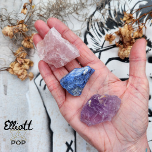 Vibe Trio – Sodalite, Rose Quartz + Amethyst