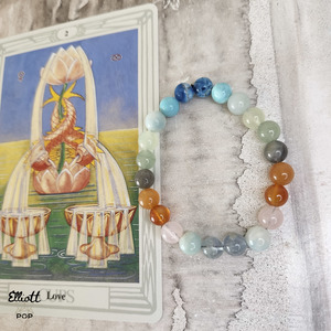 Crystal Bead Bracelet – Thoth Tarot Card- Love