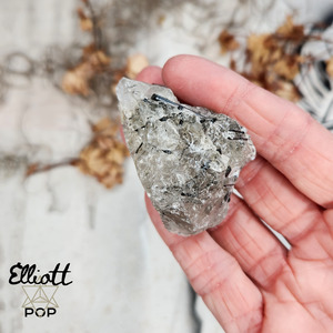 Products: Tourmalinated Clear Quartz Rutilated Black Tourmaline with Rainbow