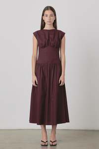 Permanent: Cairo Dress in Burgundy