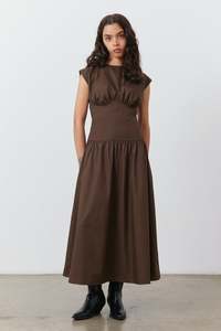 Permanent: Cairo Dress in Chocolate