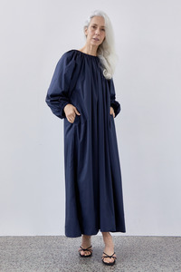 Bloom High-Neck Maxi Dress in Ink