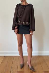 Bloom Blouse in Chocolate