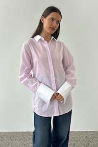 Sale 25: Sale - Baby Pink Contrast Stripe Shirt