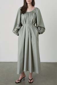 Last Ones: Bloom U-Neck Maxi Dress in Sage