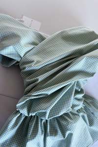 Last Ones: Wrap Bodice Deux Top in Multi Check