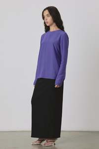 Last Ones: Universal LS Blouse in Purple