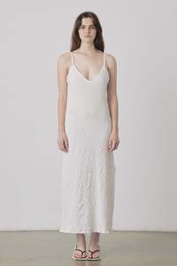 Valentine Dress in Crushed White
